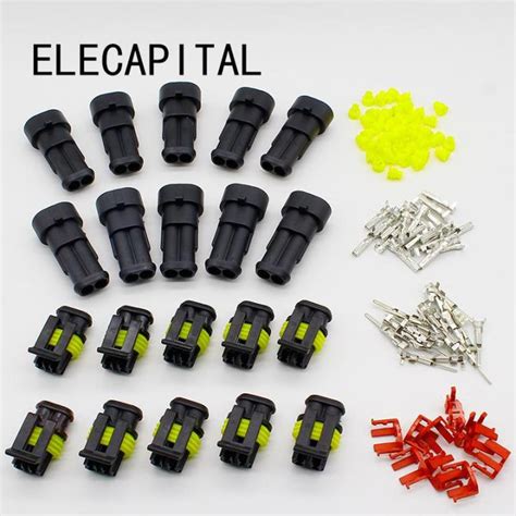 Promotion 10 Kit 2 Pin Way Waterproof Electrical Wire Connector Plug
