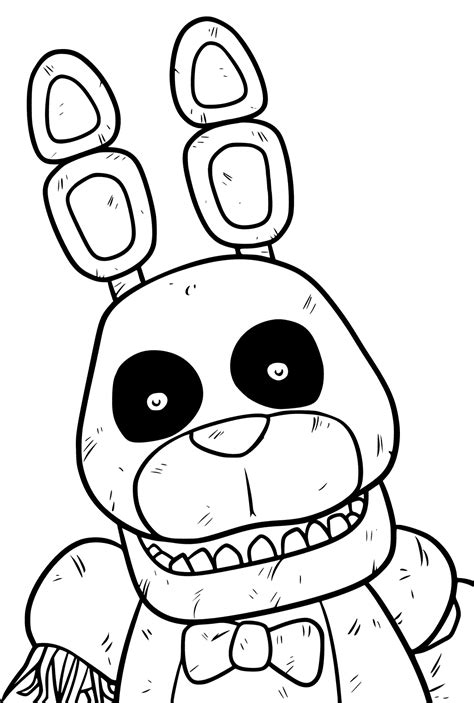 Fnaf Coloring Pages Bonnie At Free Printable