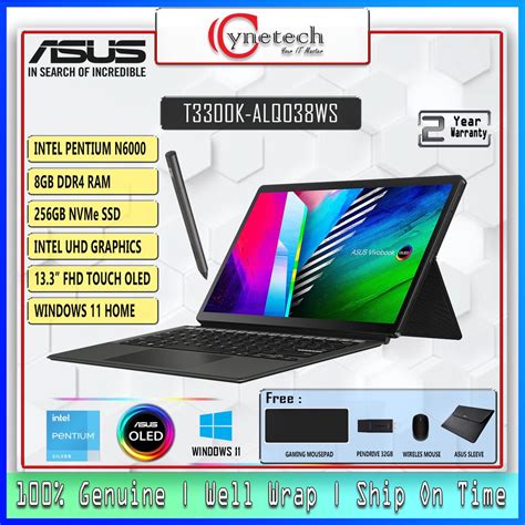 Asus Vivobook 13 Slate Oled T3300k Alq038ws Intel Pentium Silver N6000