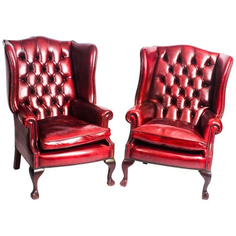 Buy high back wing armchair and get the best deals at the lowest prices on ebay! Bespoke Pair of Leather Chippendale Wing Back Armchairs ...