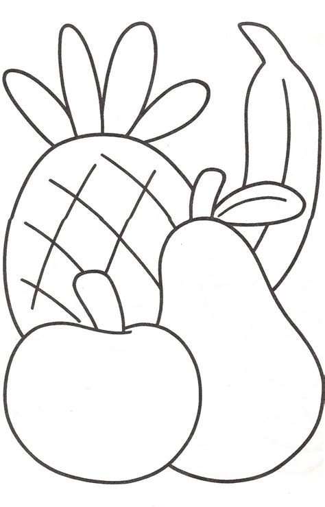 Dibujos para colorear: Dibujos de fruta para colorear
