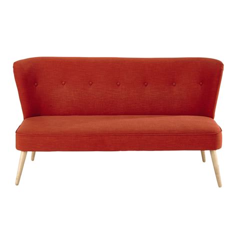 Lo schienale è un elemento decisivo nella scelta del proprio divano a due posti. Divanetto rosso mattone in tessuto 2 posti Cliff | Maisons ...