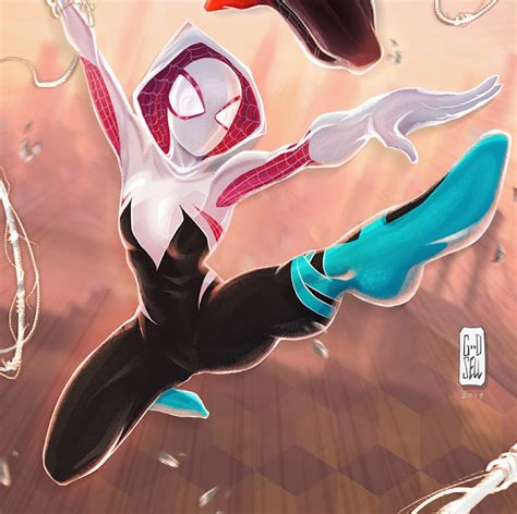 Miles Morales And Gwen Poster Print Spider Man Into The Etsy