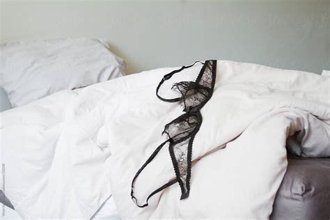 Bra On Bed By Victor Deschamps