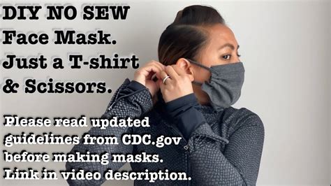 About an inch down from the top of your mask, grab some fabric and fold it up accordion style like you're making a pleat. Do It Yourself - Tutorials - DIY NO SEW Face Mask | Just t-shirt & scissors | 2-4 mins | # ...