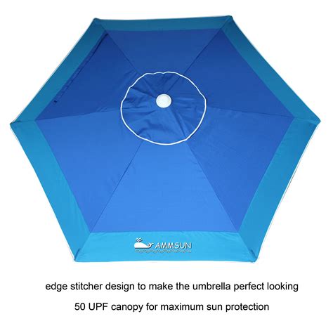 Ammsun 8ft Heavy Duty High Wind Commercial Grade Beach Umbrella With