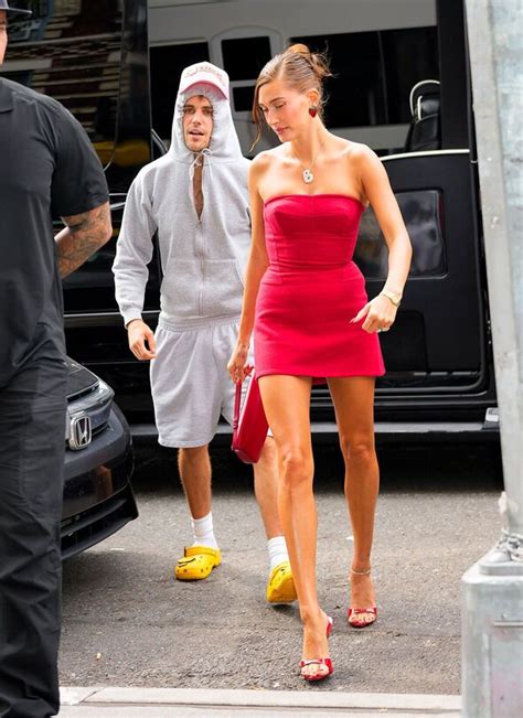 justin bieber steals show from wife hailey with bizarre outfit and sour look celebrity news
