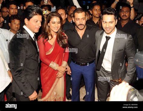 Shahrukh Khan Kajol Salman Khan Varun Dhawan Indian Actors Sansui Colors Stardust Awards