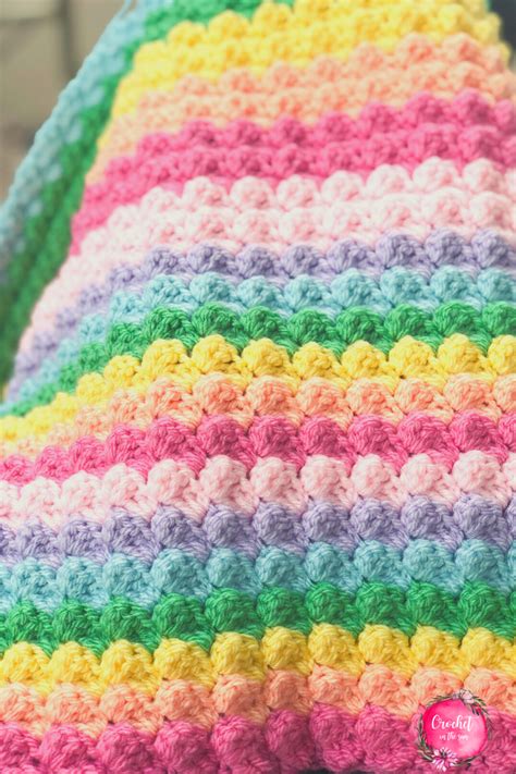 Rainbow Crochet Blanket Pattern That Is Free Easy And Beginner Friendly