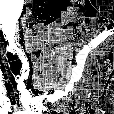 Printable Street Map Of Cape Coral Florida Hebstreits Maps And Sketches