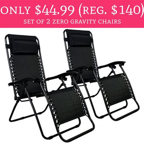 Only 4499 Regular 140 Set Of 2 Zero Gravity Chairs Deal Hunting Babe