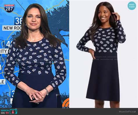 Wornontv Marias Navy Floral Long Sleeve Dress On Today Maria Larosa