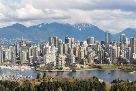 Vancouver Skyline British Columbia Canada Mountains Downtown The