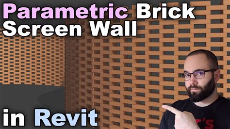 Brick Screen Wall In Revit Tutorial Youtube