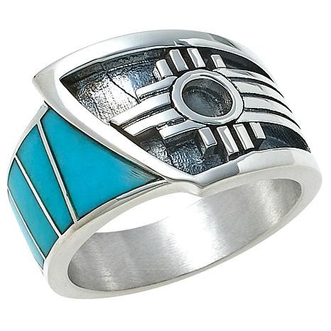 Jay King Sterling Silver Campitos Turquoise Zia Sun Ring Hsn