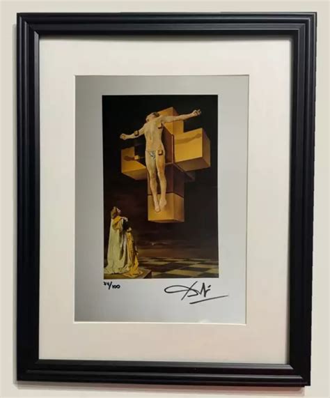 Salvador Dali Print Crucifixion 1954 Signed By Artist 1974 And Coa 179