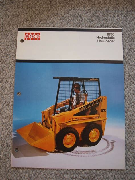 Case 1830 Uni Loader Skid Steer Bobcat Tractor Color Brochure Orig