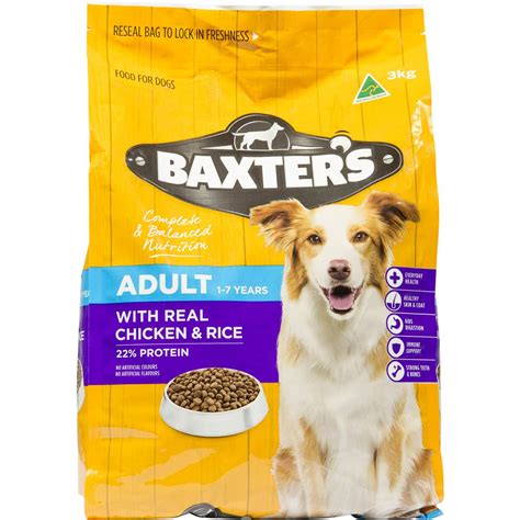 Check spelling or type a new query. Baxter's Dog Food Chicken & Rice 3kg | Woolworths