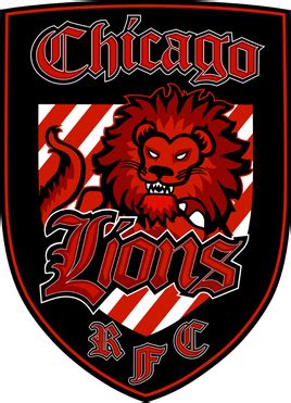The football logo template a creative and clean logo design for various purposes. Chicago Lions Rugby Football Club. Rugby Super League ...