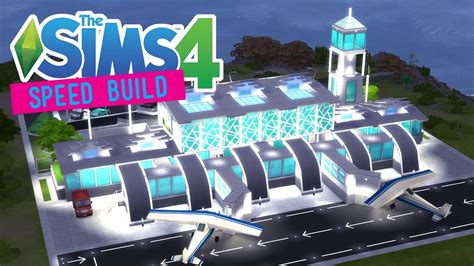 The Sims 4 Speed Build Simtercontinental Airport No Cc Youtube