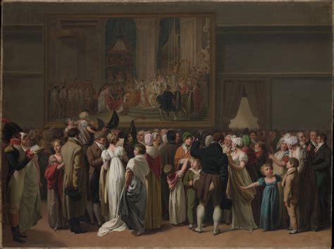 Louis L Opold Boilly The Public Viewing Davids Coronation At The