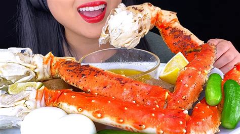 King Crab Legs Seafood Boil Asmr Phan Youtube