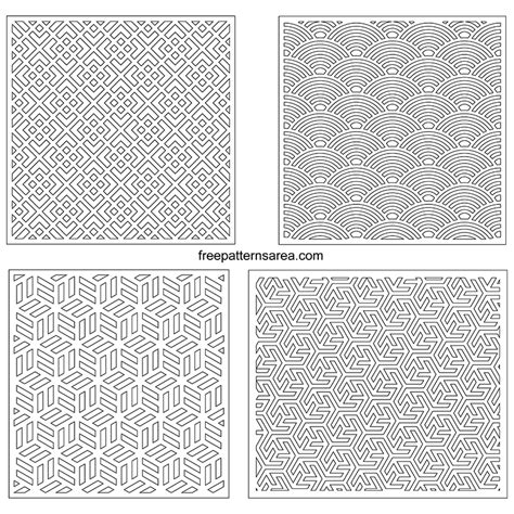Geometric Seamless Vector Patterns | FreePatternsArea