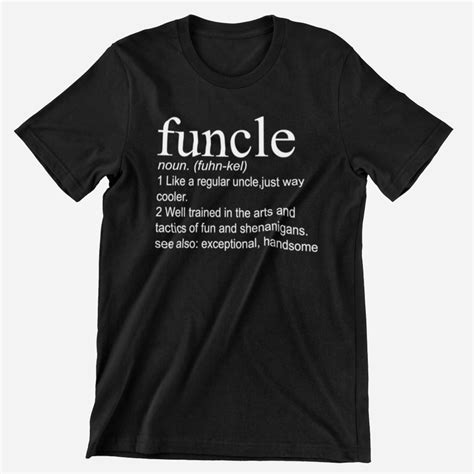 Funcle Definition Shirt Fun Uncle Funny Uncle Funcle T Shirt Etsy