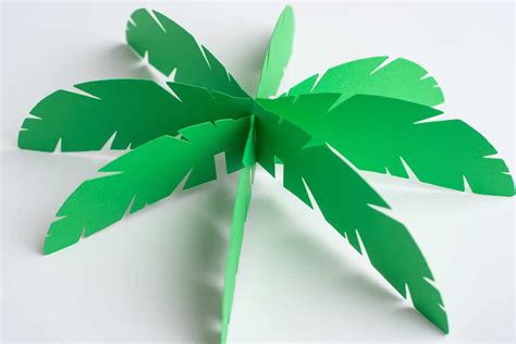 How To Make A 3d Paper Palm Tree Single Girls Diy