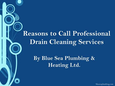 Ppt Reasons To Call Professional Drain Cleaning Services Powerpoint