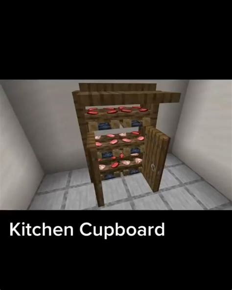 Minecraft Building Idea Kitchen Cupboard Video Minecraft Kitchen