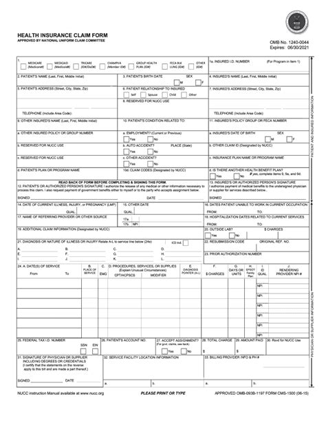 Dol Owcp 1500 2015 Fill And Sign Printable Template Online Us Legal