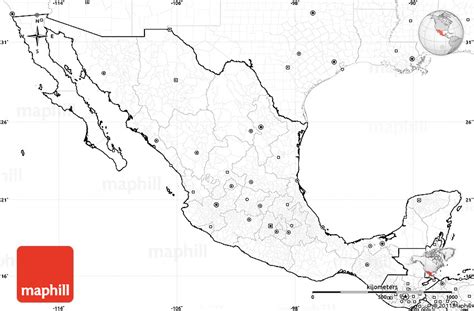 Blank Simple Map Of Mexico