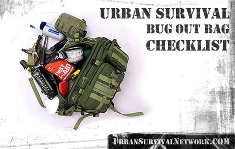 Urban Survival Short Term Bug Out Bag Checklist Urban Survival Network