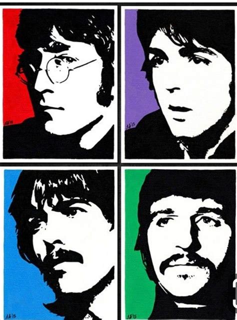 Beatles Pop Art Beatles Painting Beatles Artwork Beatles Cartoon