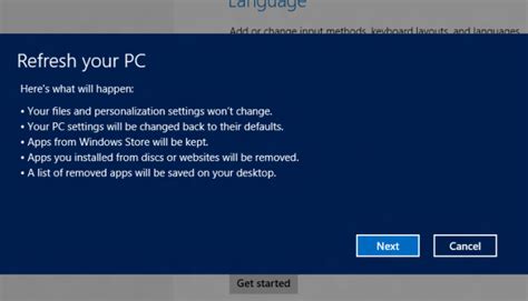 How Do I Use Refresh And Reset In Windows 8