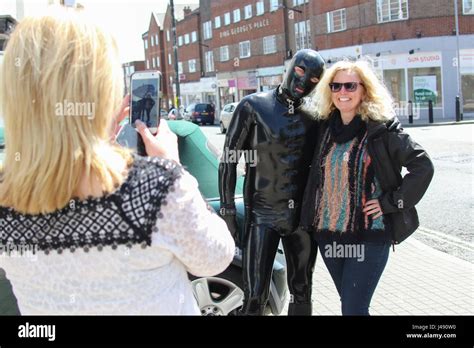 Maldon Essex Uk 10th May 2017 The Gimp Man Of Essex Appears In The Essex Town Of Maldon
