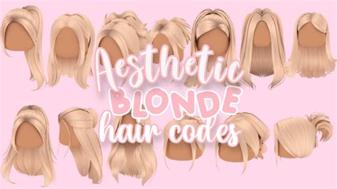 Aesthetic Blonde Hair Codes For Roblox And Bloxburg Youtube