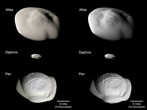 Nasa S Cassini Spacecraft Views Three Of Saturn S Small Ring Moon