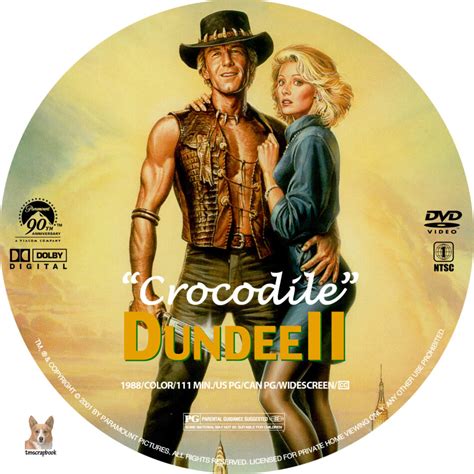Crocodile Dundee Ii Dvd Label 1988 R1 Custom