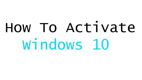 How To Activte Windows 10 Youtube