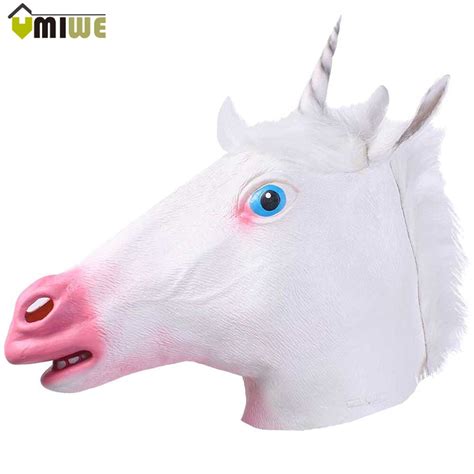 Buy Umiwe Halloween Magical Creepy Adult Unicorn Head