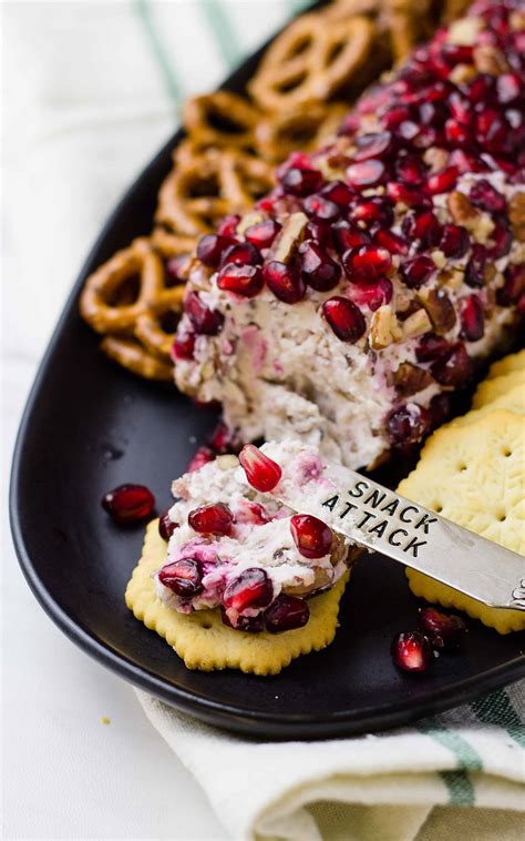 Drunken Goat Cheese Log With Pomegranates And Pecans