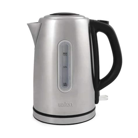 Salton 7 Cup Stainless Steel Cordless Electric Glass Kettle With