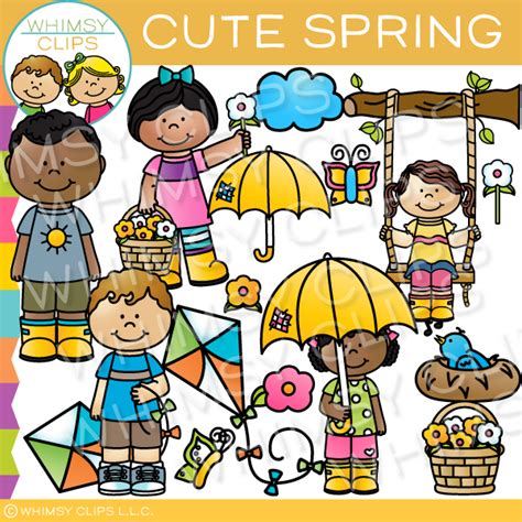 Spring Activities Clip Art Images And Illustrations Whimsy Clips