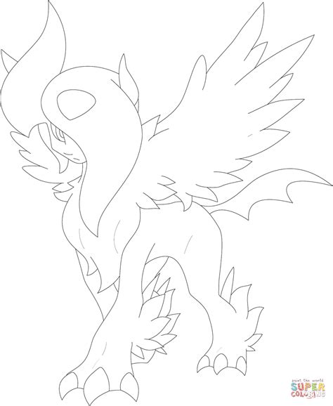 Mega Absol Super Coloring Pokemon Coloring Pages Coloring Pages