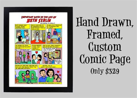 Framed Custom Personalized Comic Book Page Made To Order Etsy
