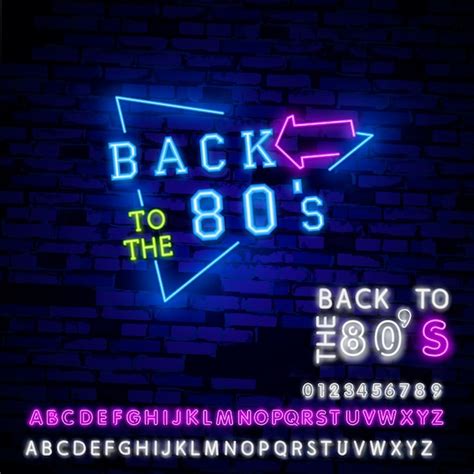 Premium Vector Back To The 80s Neon Sign