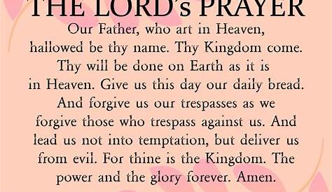 the lord's prayer king james version printable
