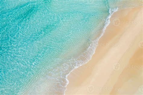 Summer Seascape Beautiful Waves Blue Sea Water In Sunny Day Top View